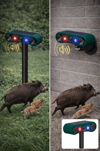 Ultrasonic Solar Hayvan Kovucu Sensörlü Alarm